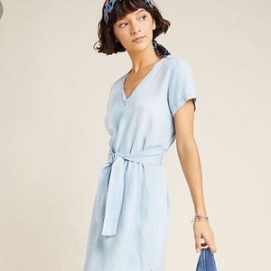 Cloth and Stone Smocked Chambray Shirtdress